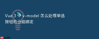 vue 3 中 v-model 怎么处理单选按钮的分组绑定