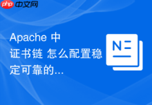 Apache 中 证书链 怎么配置稳定可靠的证书链