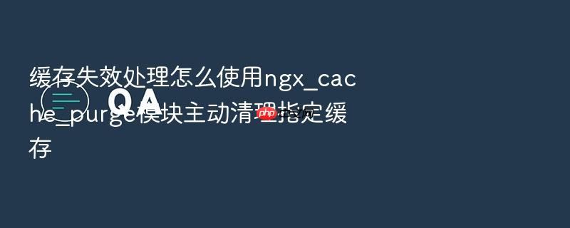 缓存失效处理怎么使用ngx_cache_purge模块主动清理指定缓存
