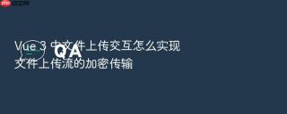 vue 3 中文件上传交互怎么实现文件上传流的加密传输
