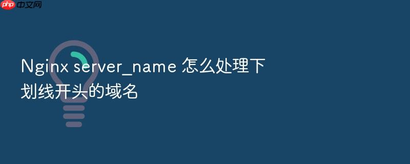 nginx server_name 怎么处理下划线开头的域名