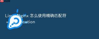 Linux Nginx 怎么使用精确匹配符 = 编写 location