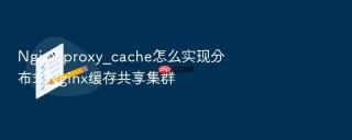 Nginx proxy_cache怎么实现分布式Nginx缓存共享集群