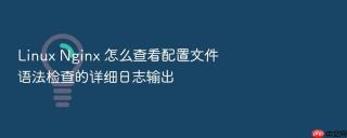 linux nginx 怎么查看配置文件语法检查的详细日志输出
