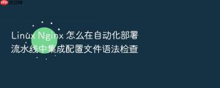 linux nginx 怎么在自动化部署流水线中集成配置文件语法检查