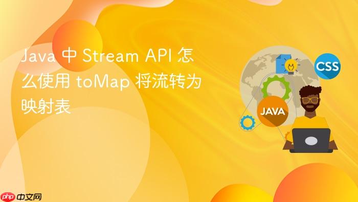 java 中 stream api 怎么使用 tomap 将流转为映射表