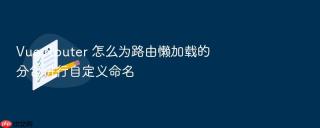 vue router 怎么为路由懒加载的分包进行自定义命名