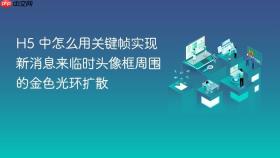 h5 中怎么用关键帧实现新消息来临时头像框周围的金色光环扩散