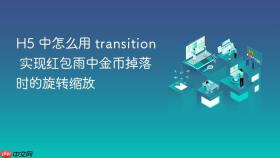 h5 中怎么用 transition 实现红包雨中金币掉落时的旋转缩放