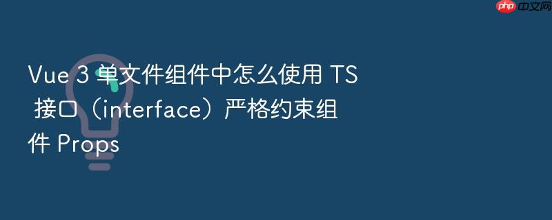 vue 3 单文件组件中怎么使用 ts 接口（interface）严格约束组件 props