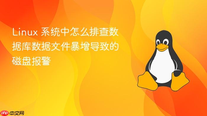 linux 系统中怎么排查数据库数据文件暴增导致的磁盘报警