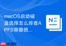 macOS启动磁盘选择怎么排查APFS容器损坏崩溃