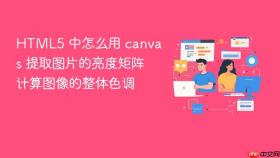html5 中怎么用 canvas 提取图片的亮度矩阵计算图像的整体色调