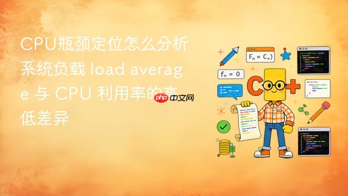 cpu瓶颈定位怎么分析系统负载 load average 与 cpu 利用率的高低差异