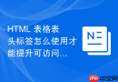 HTML 表格表头标签怎么使用才能提升可访问性
