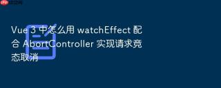Vue 3 中怎么用 watchEffect 配合 AbortController 实现请求竞态取消