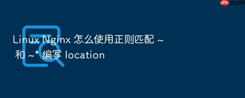 linux nginx 怎么使用正则匹配 ~ 和 ~* 编写 location