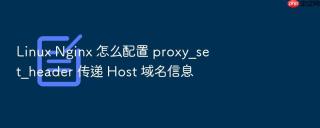 Linux Nginx 怎么配置 proxy_set_header 传递 Host 域名信息