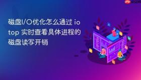 磁盘i/o优化怎么通过 iotop 实时查看具体进程的磁盘读写开销
