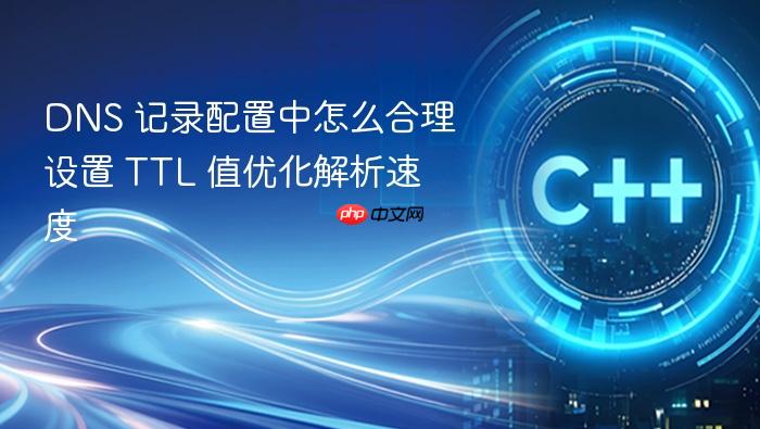 dns 记录配置中怎么合理设置 ttl 值优化解析速度