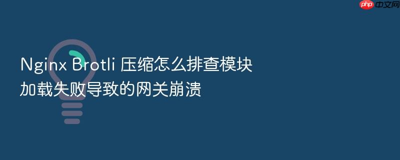 nginx brotli 压缩怎么排查模块加载失败导致的网关崩溃