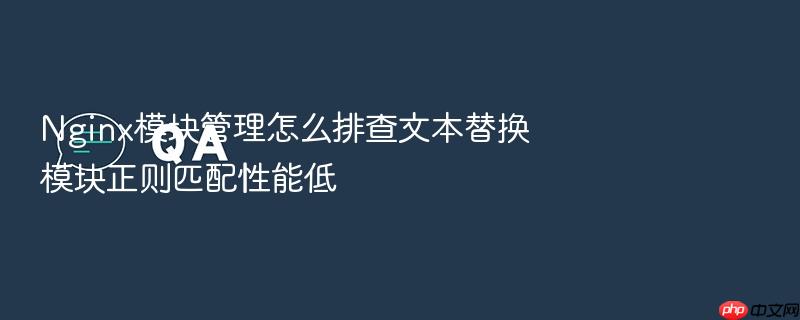 nginx模块管理怎么排查文本替换模块正则匹配性能低