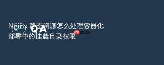 Nginx 静态资源怎么处理容器化部署中的挂载目录权限