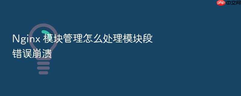 nginx 模块管理怎么处理模块段错误崩溃
