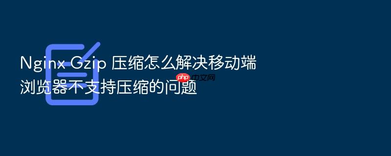 nginx gzip 压缩怎么解决移动端浏览器不支持压缩的问题