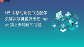 h5 中移动端视口适配怎么解决软键盘弹出把 input 顶上去错位的问题