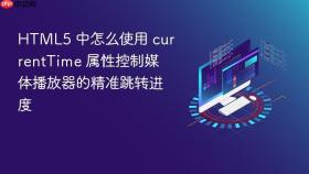 html5 中怎么使用 currenttime 属性控制媒体播放器的精准跳转进度