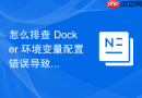 怎么排查 Docker 环境变量配置错误导致应用崩溃