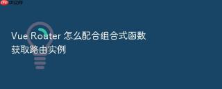 Vue Router 怎么配合组合式函数获取路由实例