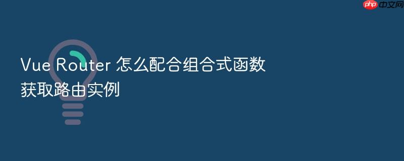 vue router 怎么配合组合式函数获取路由实例