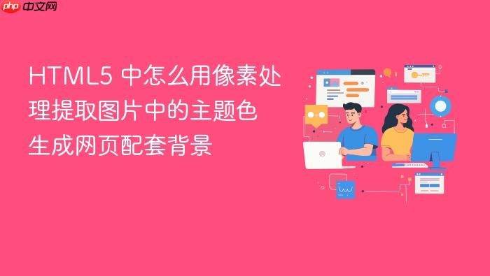 html5 中怎么用像素处理提取图片中的主题色生成网页配套背景