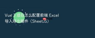 vue 3 项目怎么配置前端 excel 导入导出插件(sheetjs)