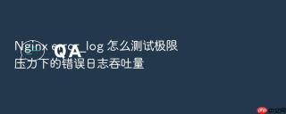 nginx error_log 怎么测试极限压力下的错误日志吞吐量