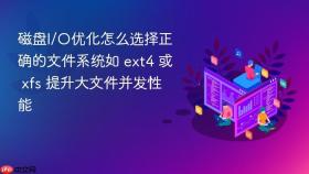 磁盘I/O优化怎么选择正确的文件系统如 ext4 或 xfs 提升大文件并发性能
