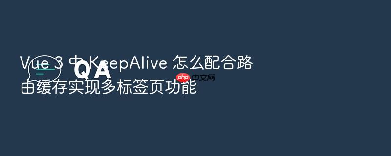 vue 3 中 keepalive 怎么配合路由缓存实现多标签页功能
