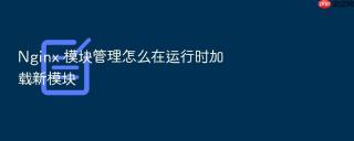 nginx 模块管理怎么在运行时加载新模块