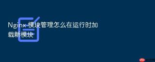 Nginx 模块管理怎么在运行时加载新模块