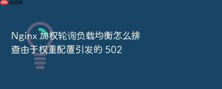 nginx 加权轮询负载均衡怎么排查由于权重配置引发的 502