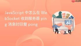JavaScript 中怎么在 WebSocket 收到服务器 ping 消息时回复 pong