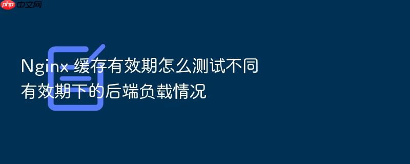nginx 缓存有效期怎么测试不同有效期下的后端负载情况