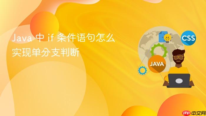java 中 if 条件语句怎么实现单分支判断