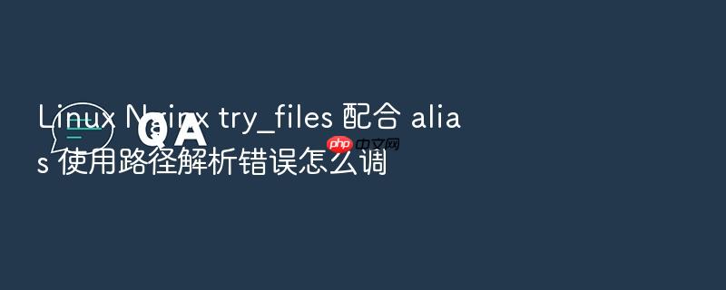 linux nginx try_files 配合 alias 使用路径解析错误怎么调