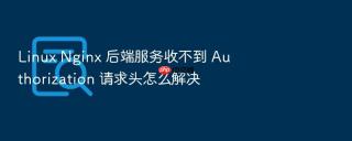 Linux Nginx 后端服务收不到 Authorization 请求头怎么解决