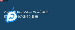 vue 3 中 keepalive 怎么在表单页面切换时保留输入数据