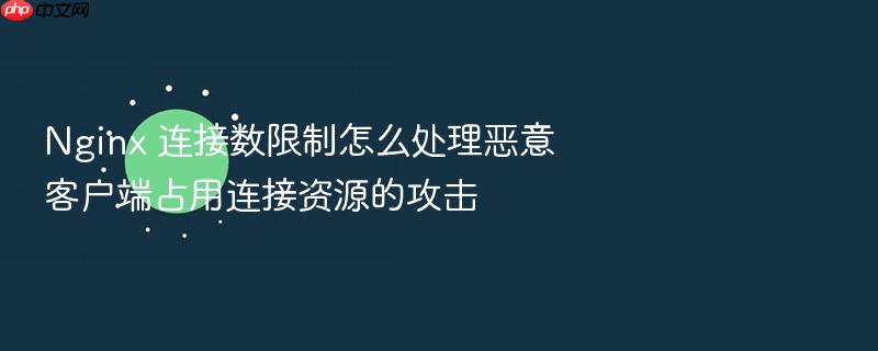 nginx 连接数限制怎么处理恶意客户端占用连接资源的攻击