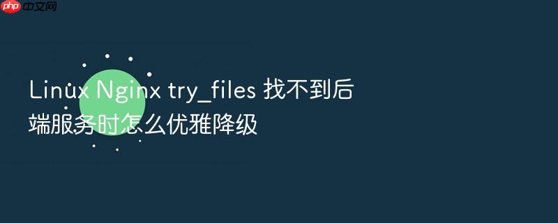linux nginx try_files 找不到后端服务时怎么优雅降级